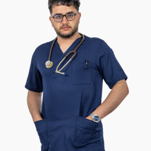 Pyjama de bloc - Demi Manches Col V – Homme