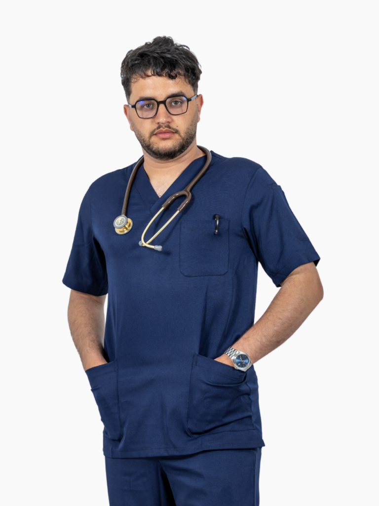 Pyjama de bloc - Demi Manches Col V – Homme